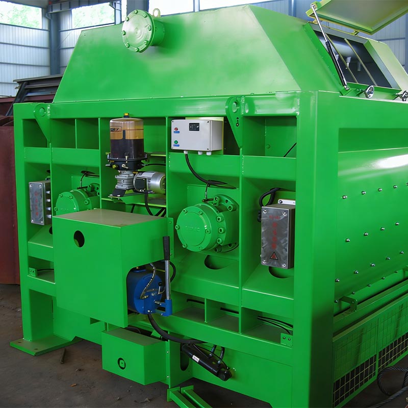 Cementbetonmixer met dubbele as